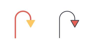Arrow Pointing Down Icon Design vector