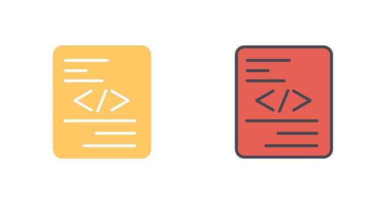 Piece of Code Icon Design