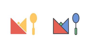 Spoon and Napkin Icon Design vector