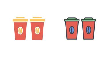dos cafés icono diseño vector