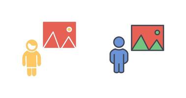 Viewing Painting Icon Design vector