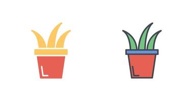 Grass Pot Icon Design vector