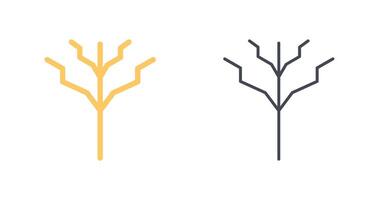 árbol con No hojas icono diseño vector