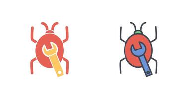 Bug Fixing Icon Design vector