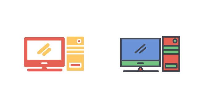 Computer Icon Design vector