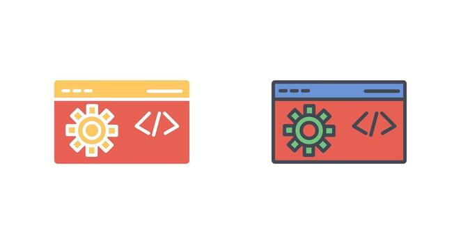 diseño de icono de optimización de código vector
