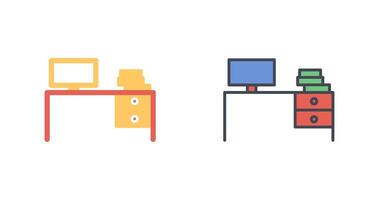 Study Desk II Icon Design vector