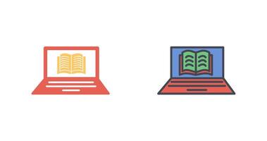 Online Books Icon Design vector