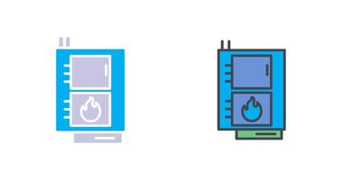 diseño de icono de caldera de combustible sólido vector