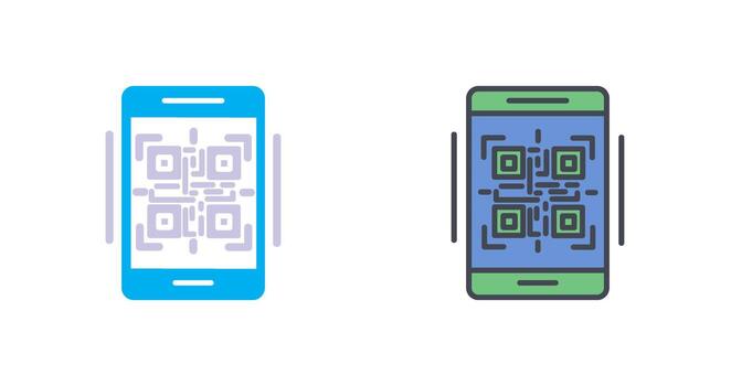 QR Code Icon Design vector