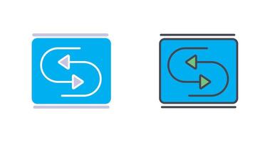 Reverse Arrow Icon Design vector