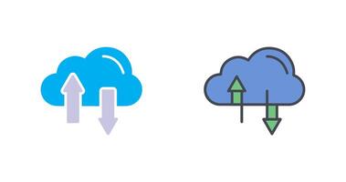 diseño de icono de almacenamiento en la nube vector