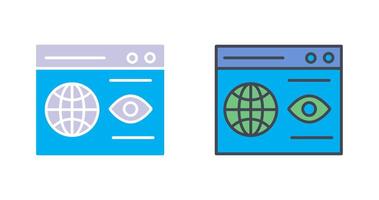 Web Visibility Icon Design vector