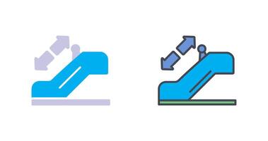 Horizontal Escalator Icon Design vector