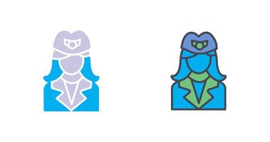 Flight Attendant Icon Design vector