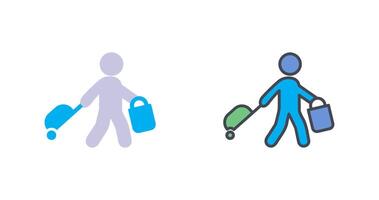 Carrying Bag Icon Design vector