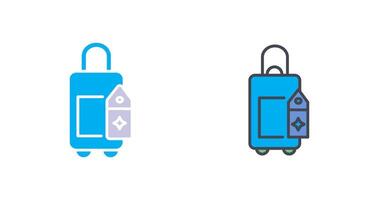 Bag With Tags Icon Design vector