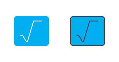 Square Root Icon Design vector