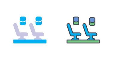 Seats In Plane Icon Design vector