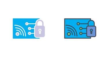 Protected WiFi Icon Design vector