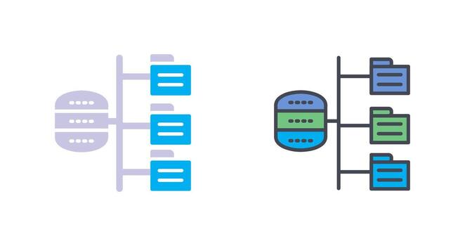 Data Structure Icon Design vector