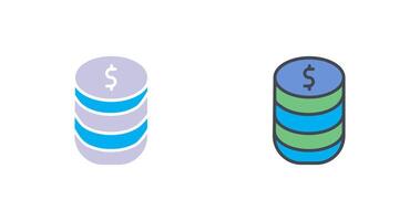 Stack Of Coins Icon Design vector