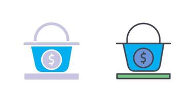 Dollar Basket Icon Design vector