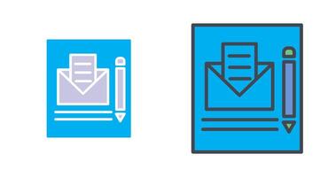 Mail Edit Icon Design vector