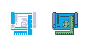 Blueprints Icon Design vector