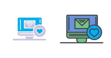 Mail Favourite Icon Design vector