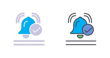 Approve Bell Icon Design vector