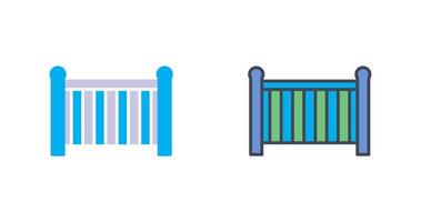 Baby Cot Icon Design vector