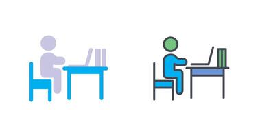 Studying Desk Icon Design vector