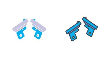 dos pistolas icono diseño vector
