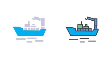 Cargo Ship II Icon Design vector