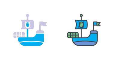 Pirate Ship Icon Design vector