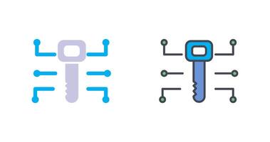 electrónico llave icono diseño vector