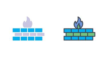 Firewall Icon Design vector