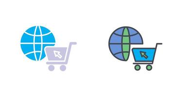 mi comercio en línea Tienda icono diseño vector