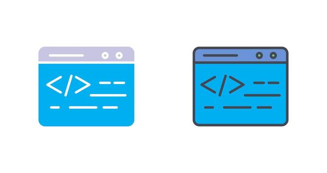 diseño de icono de codificación web vector