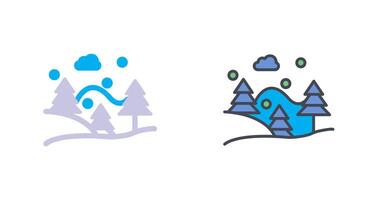 Snow Fall Icon Design vector