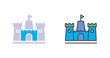 castillo de arena icono diseño vector