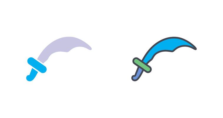 Arabic Sword Icon Design