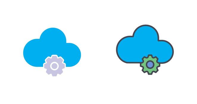 Cloud Computing Icon Design vector