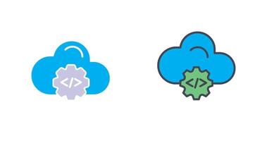 Cloud Coding Icon Design vector