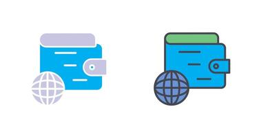 E wallet Icon Design vector