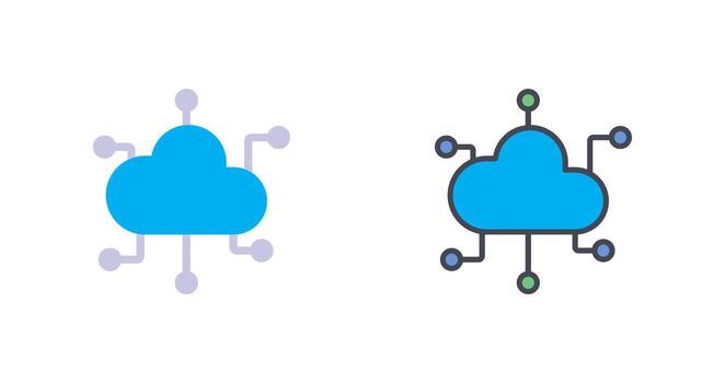 diseño de icono de computación en la nube vector