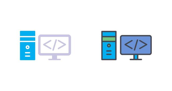 Coding Icon Design vector