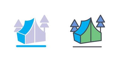 acampar icono diseño vector