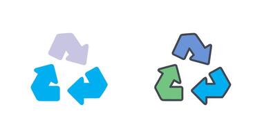 reciclar flecha icono diseño vector